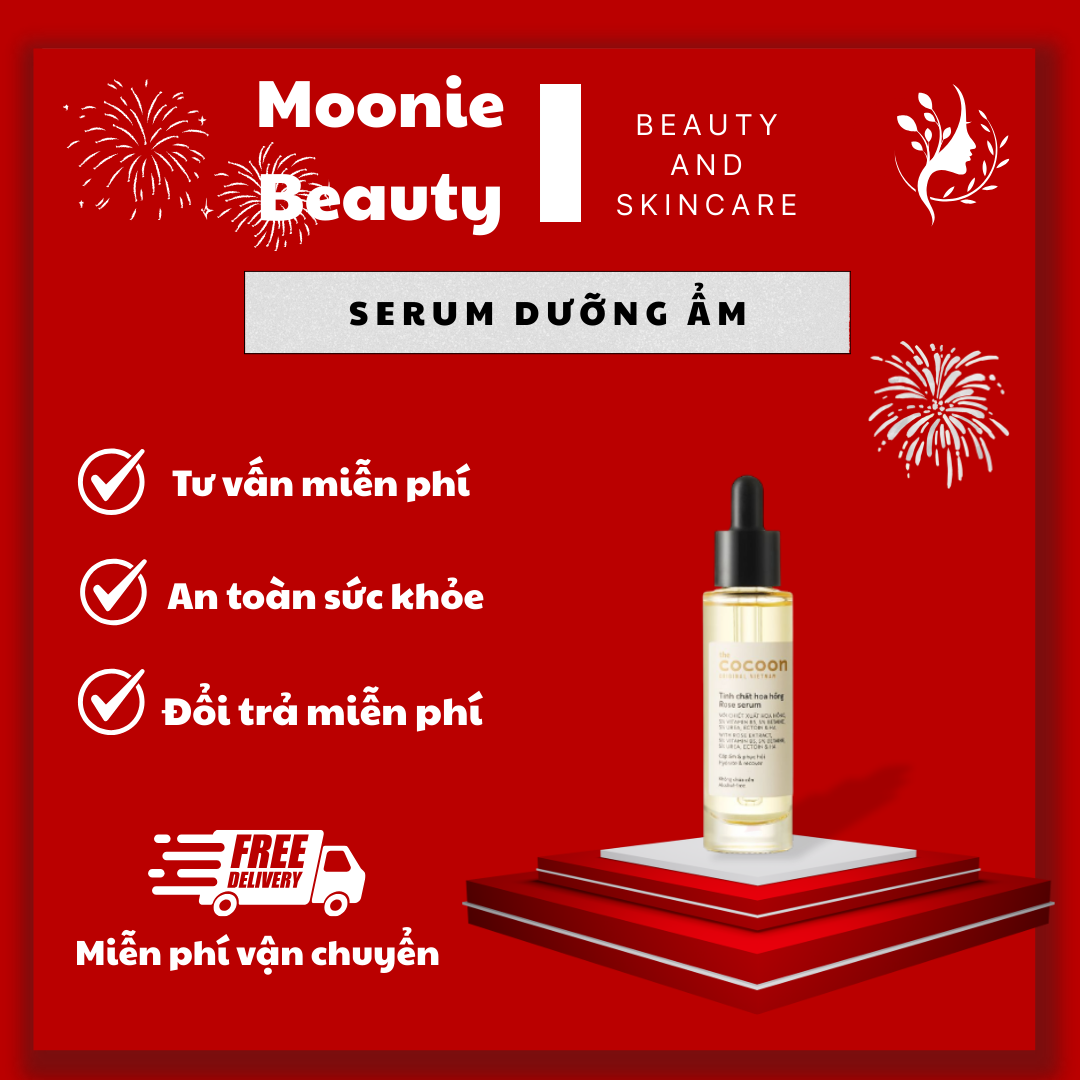 Tinh Chất Hoa Hồng cấp ẩm chuyên sâu & làm mềm mịn da Cocoon 30ml